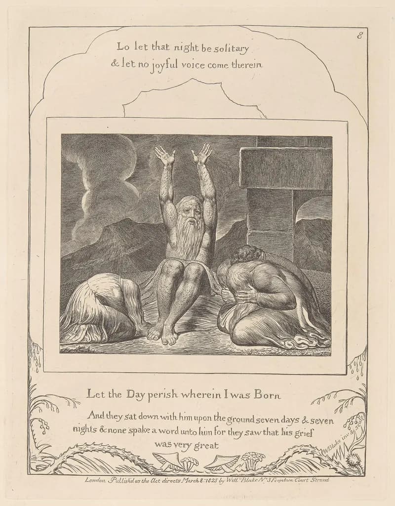 Job's Despair by William Blake depicting Job 3:1