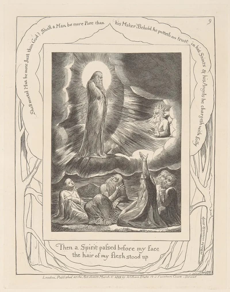 The Vision of Eliphaz by William Blake depicting Job 4:12