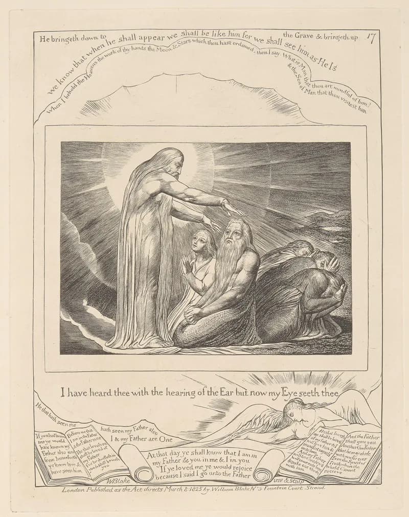 The Vision of Christ by William Blake depicting Job 42:5