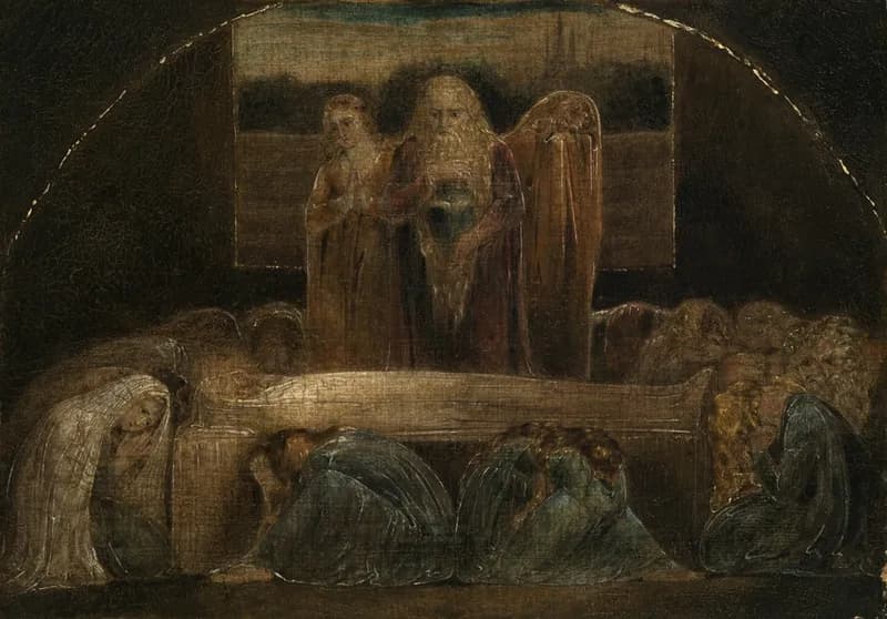 The Entombment by William Blake depicting Matthew 27:57