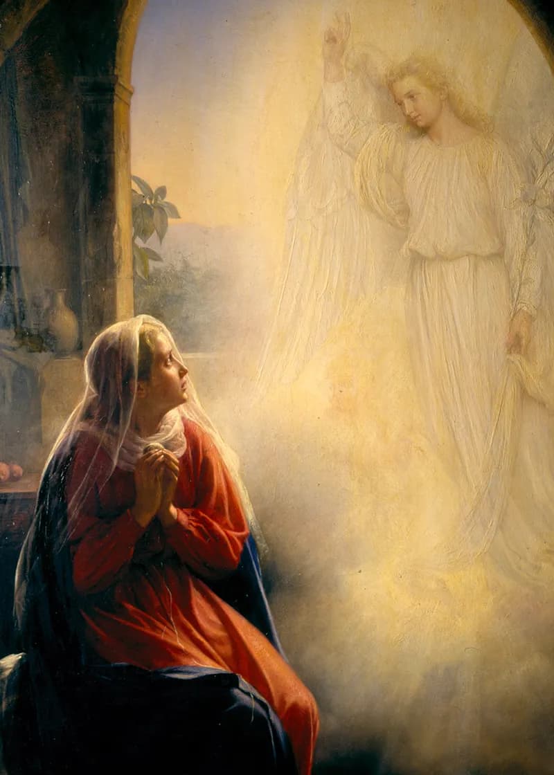 The Annunciation by Carl Heinrich Bloch depicting Luke 1:26