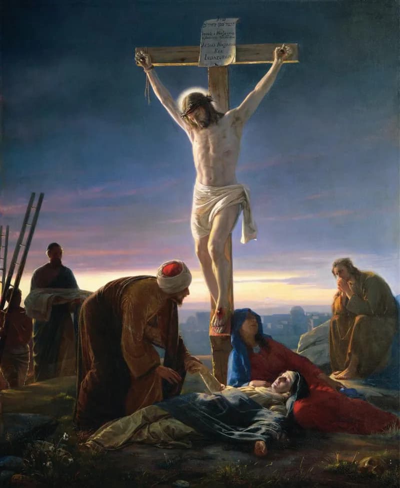 Christ at the Cross by Carl Heinrich Bloch depicting John 19:17