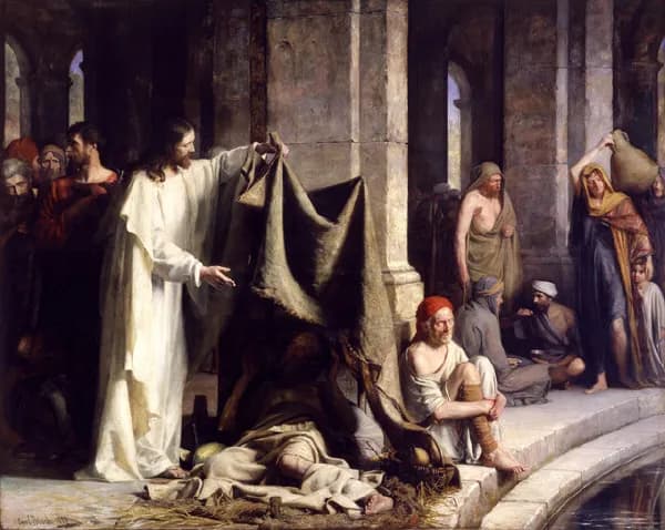 Christ Healing the Sick by Carl Heinrich Bloch depicting Matthew 4:23