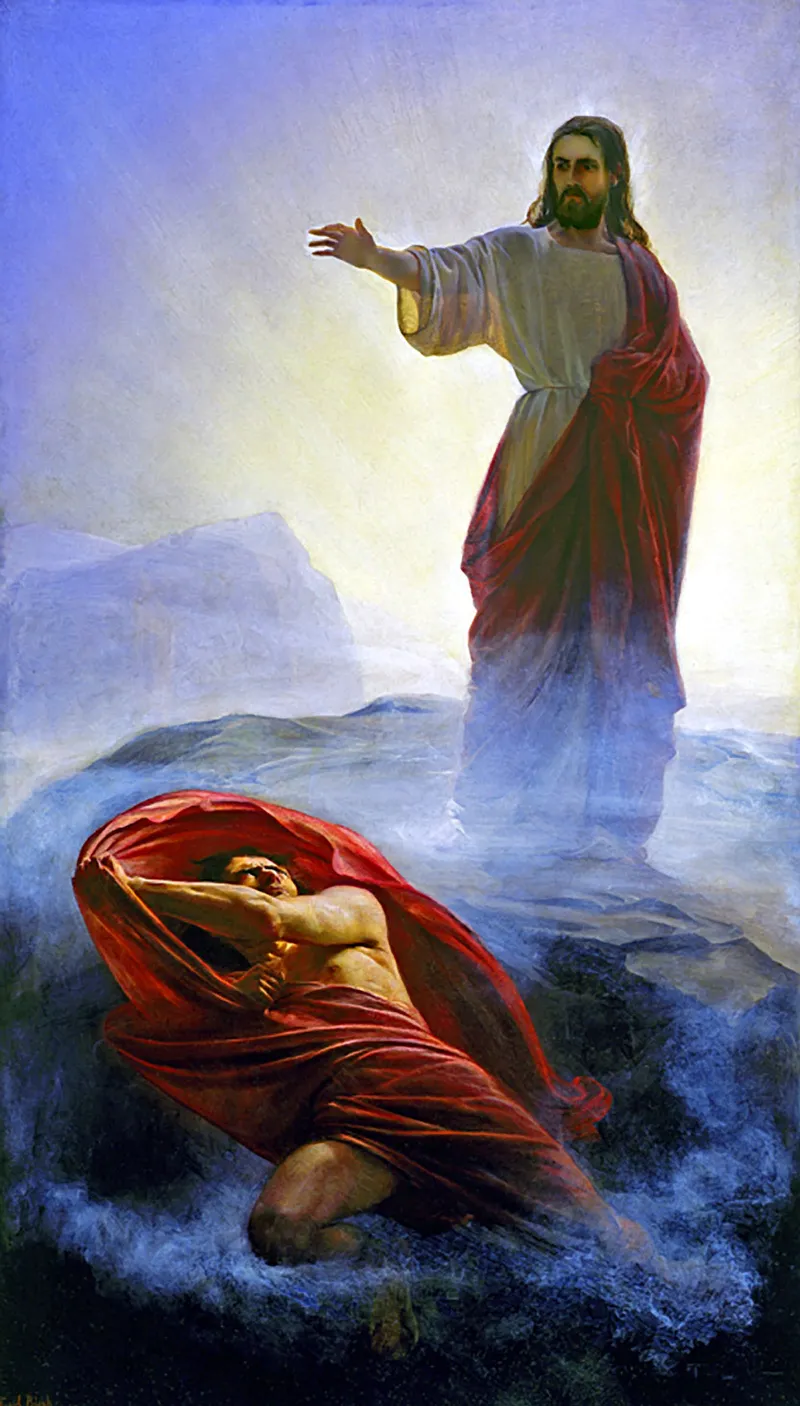 Christ Tempted by Carl Heinrich Bloch depicting Matthew 4:1