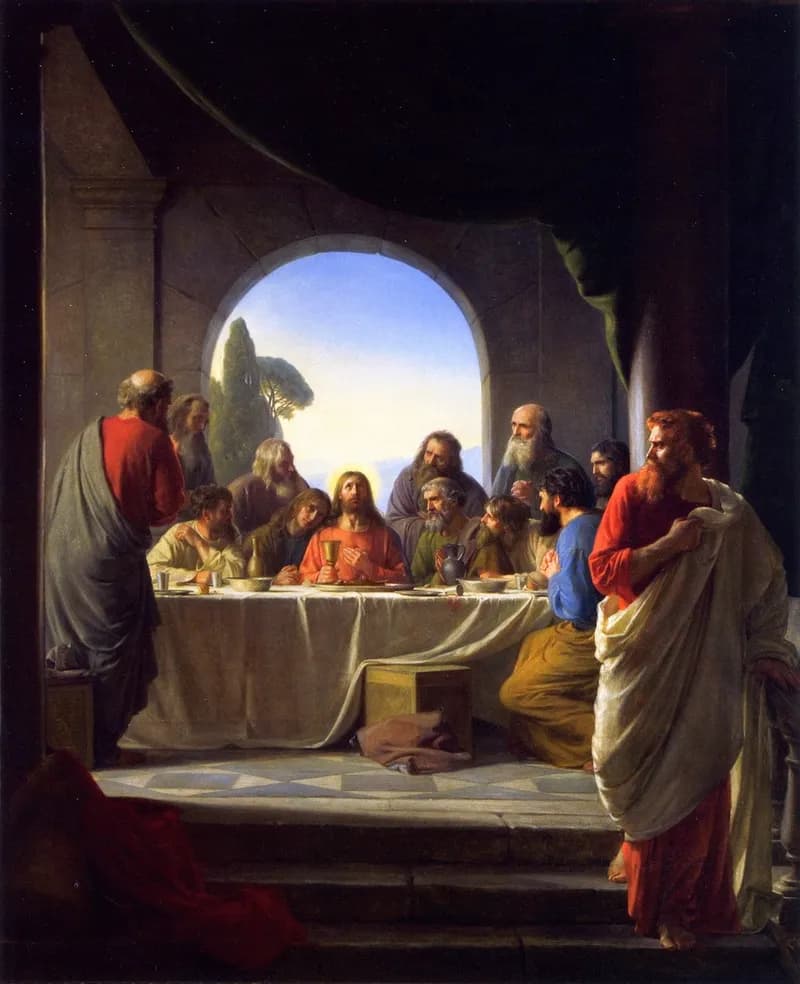 The Last Supper by Carl Heinrich Bloch depicting Mark 14