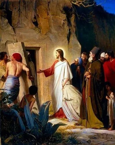 The Raising of Lazarus by Carl Heinrich Bloch depicting John 11:38