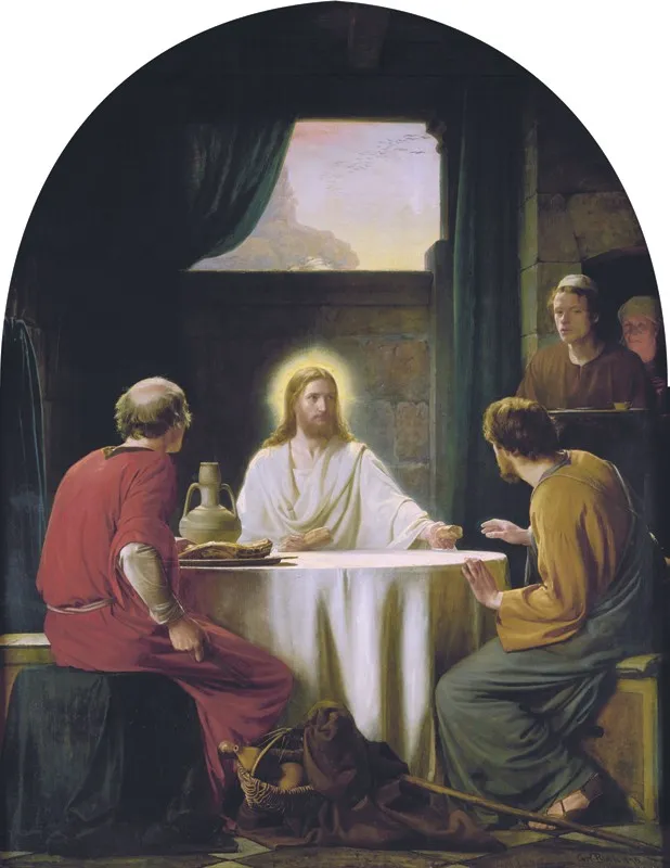 The Supper at Emmaus by Carl Heinrich Bloch depicting Luke 24:28