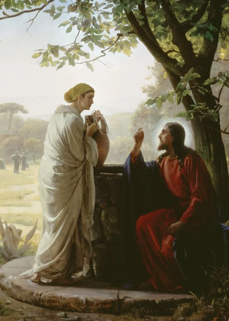 The Woman at the Well by Carl Heinrich Bloch depicting John 4:5
