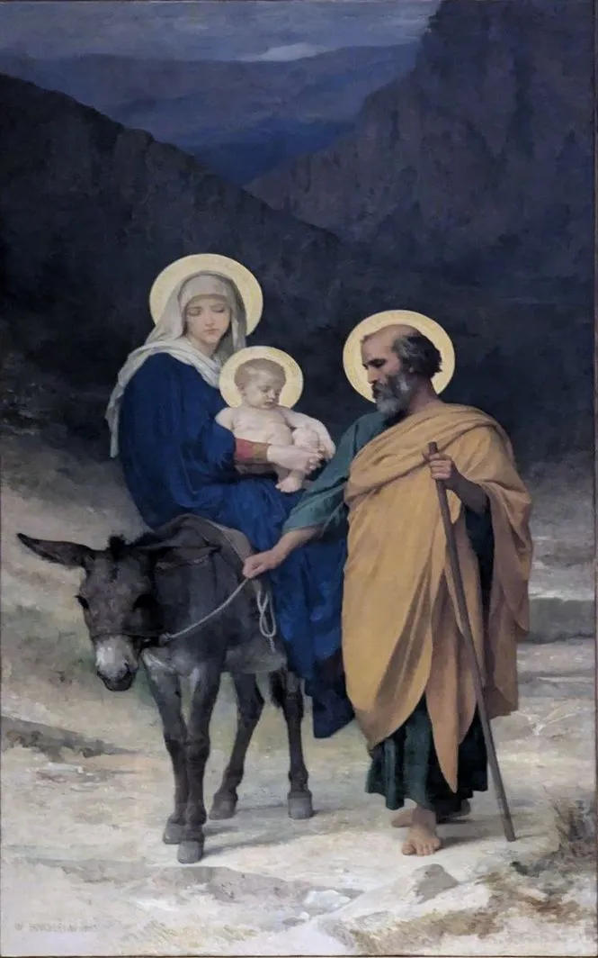 The Flight into Egypt by William-Adolphe Bouguereau depicting Matthew 2:13