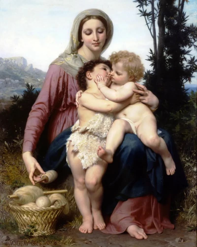 The Holy Family by William-Adolphe Bouguereau depicting Luke 2:39