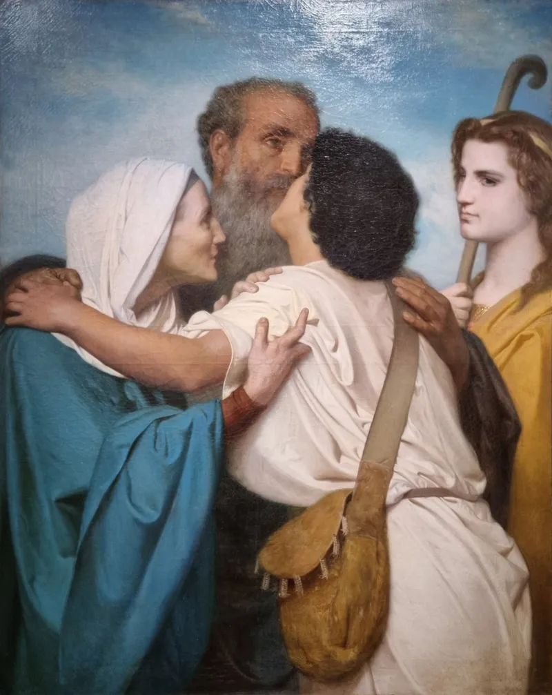 The Return of Tobias by William-Adolphe Bouguereau depicting Tobit 11:9