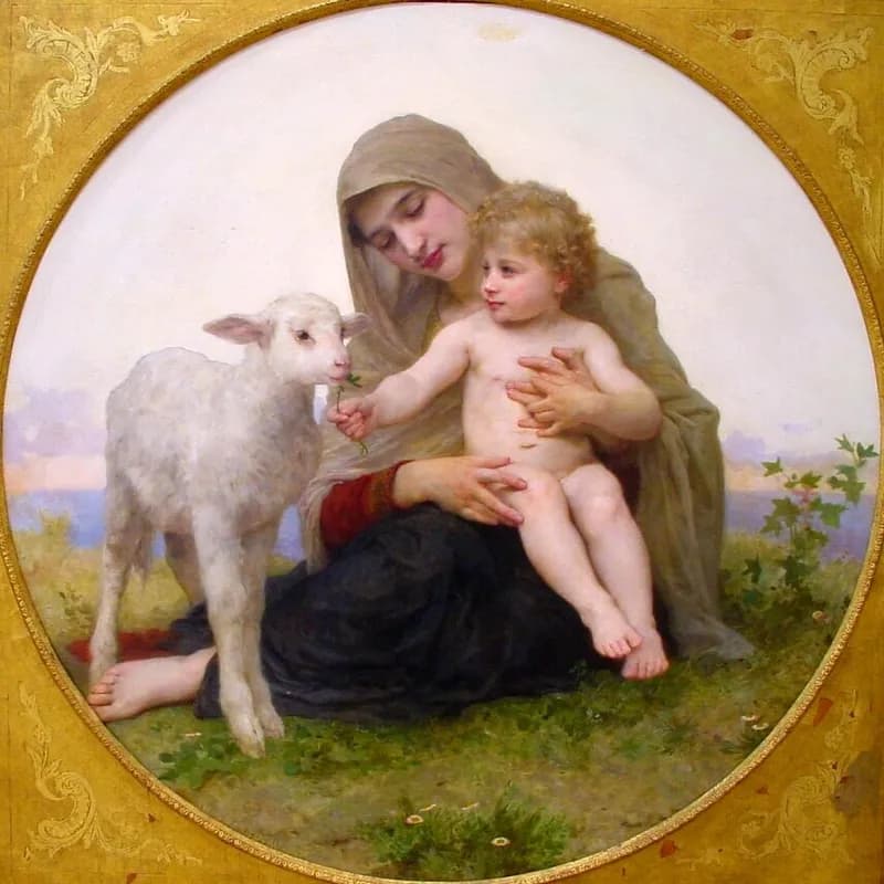 Virgin and Lamb by William-Adolphe Bouguereau depicting John 1:29
