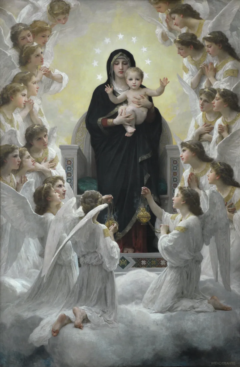 The Virgin with Angels by William-Adolphe Bouguereau depicting Luke 1:46