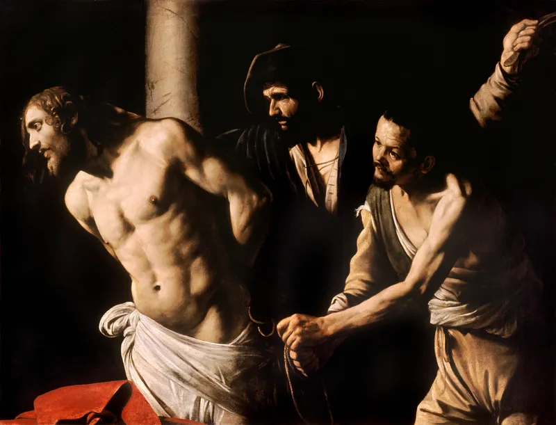 Christ at the Column by Michelangelo Merisi da Caravaggio depicting John 19:1