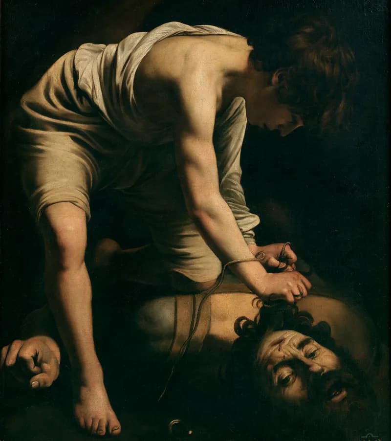 David and Goliath by Michelangelo Merisi da Caravaggio depicting 1 Samuel 17:51