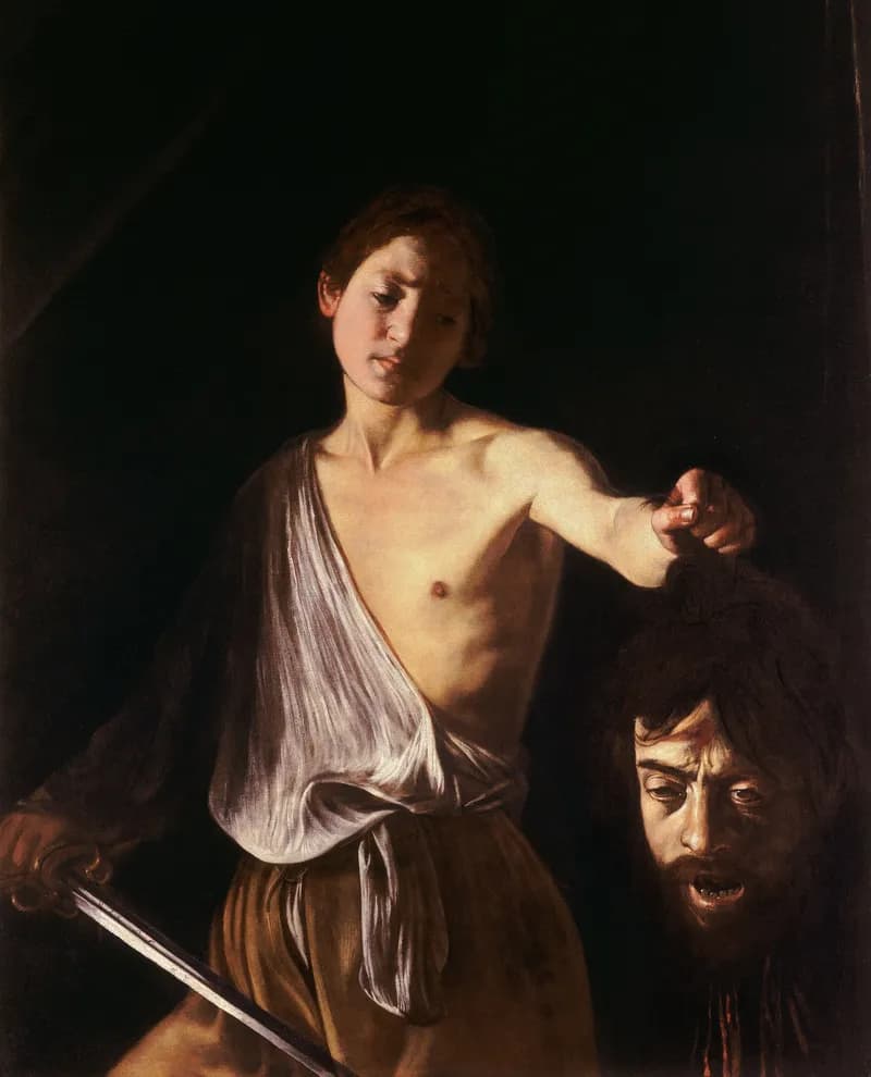David with the Head of Goliath by Michelangelo Merisi da Caravaggio depicting 1 Samuel 17:51