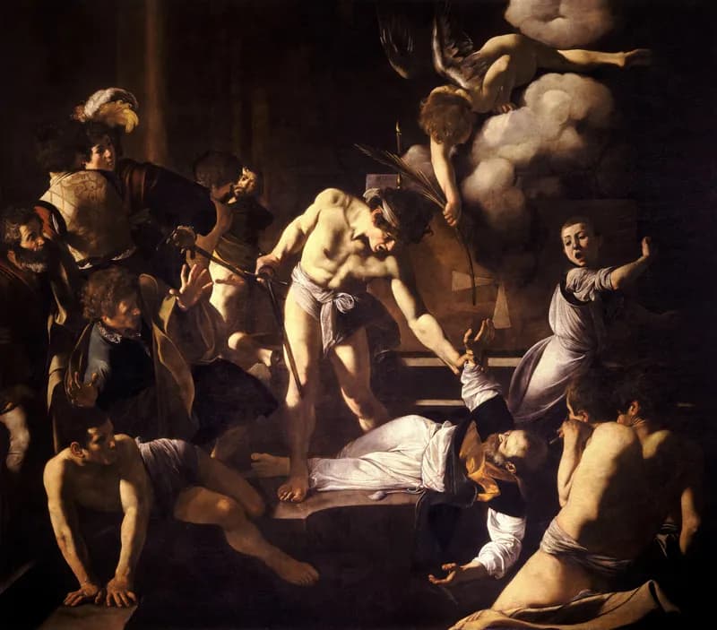 The Martyrdom of Saint Matthew by Michelangelo Merisi da Caravaggio depicting Matthew 28:19