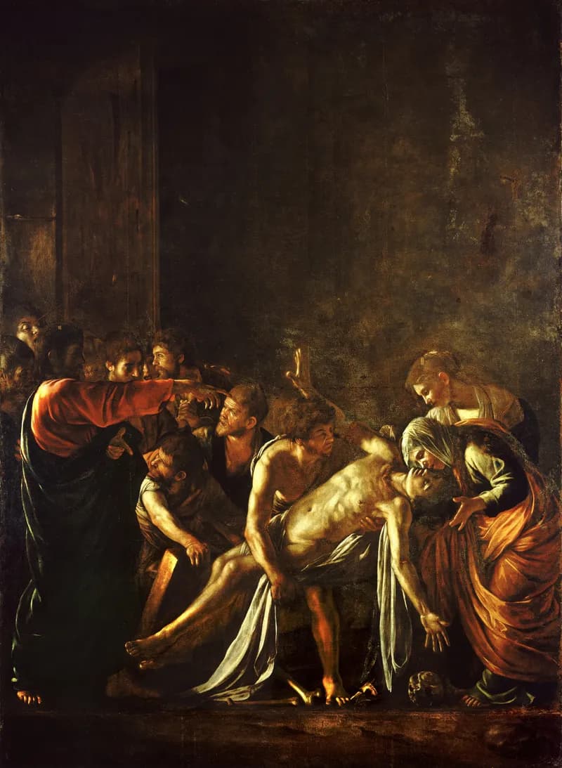 The Raising of Lazarus by Michelangelo Merisi da Caravaggio depicting John 11:43