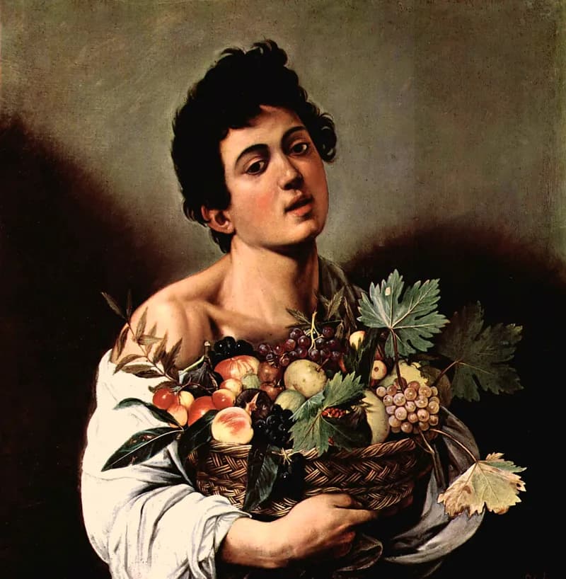 Saint John the Baptist (Youth with a Ram) by Michelangelo Merisi da Caravaggio depicting Luke 1:80