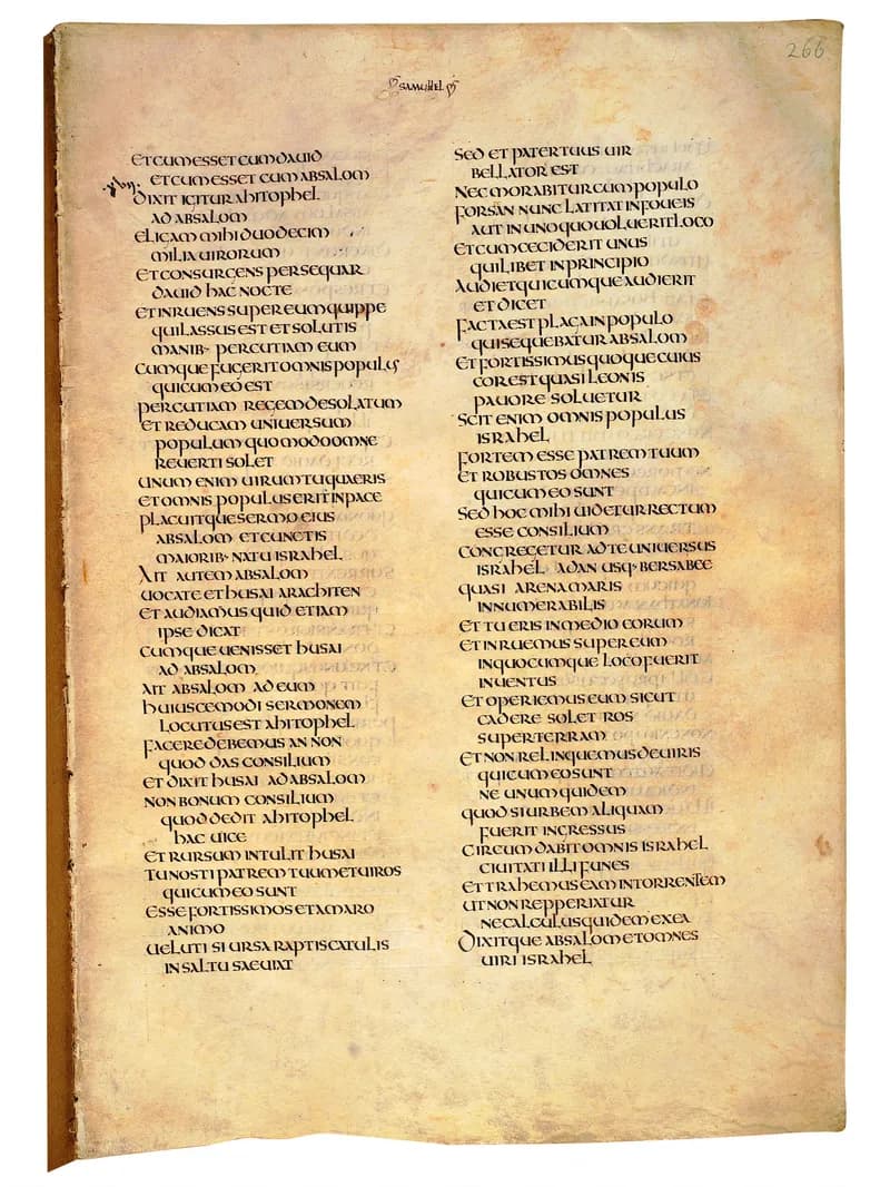 Codex Amiatinus, 1 Chronicles 2 (canvas 529) by Master of the Codex Amiatinus (Monkwearmouth-Jarrow scriptorium) depicting 1 Chronicles 2