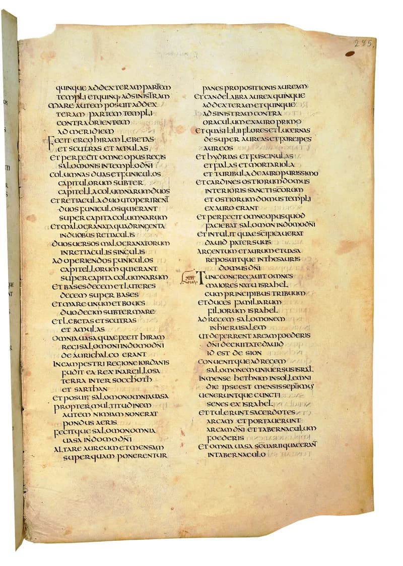Codex Amiatinus, 1 Chronicles 27 (canvas 567) by Master of the Codex Amiatinus (Monkwearmouth-Jarrow scriptorium) depicting 1 Chronicles 27