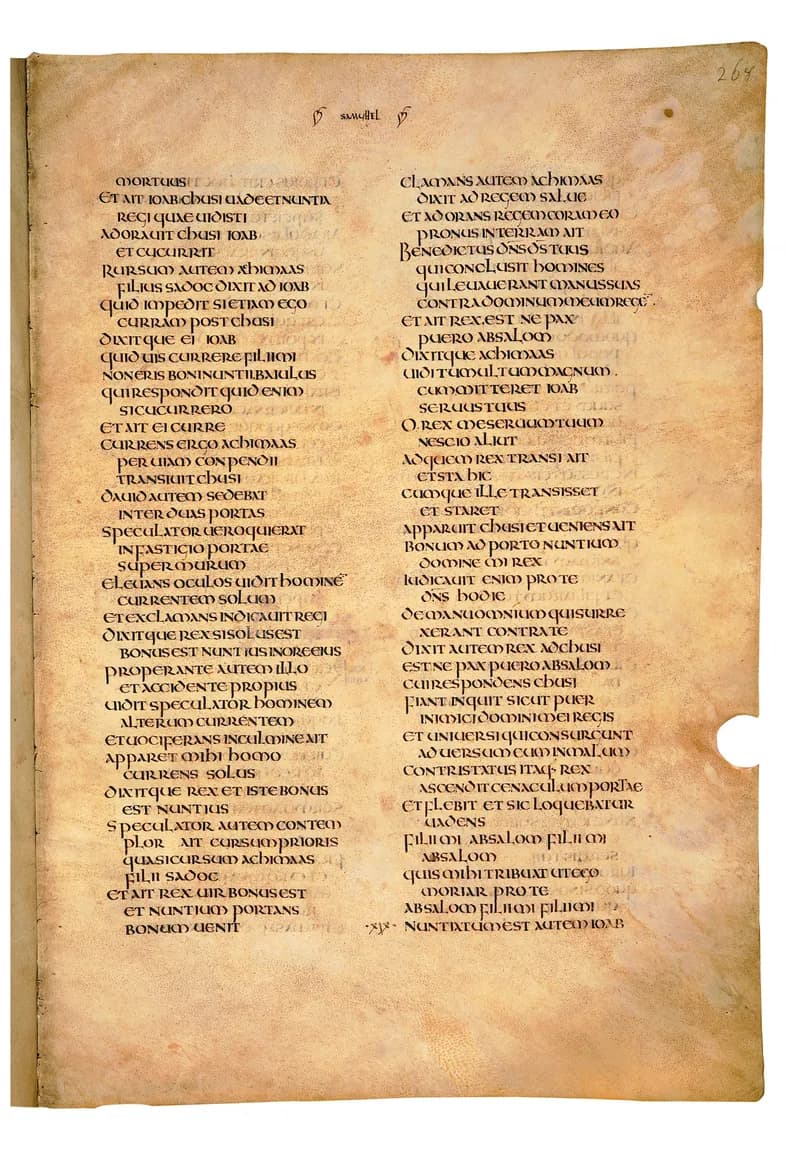 Codex Amiatinus, 1 Chronicles 5 (canvas 533) by Master of the Codex Amiatinus (Monkwearmouth-Jarrow scriptorium) depicting 1 Chronicles 5