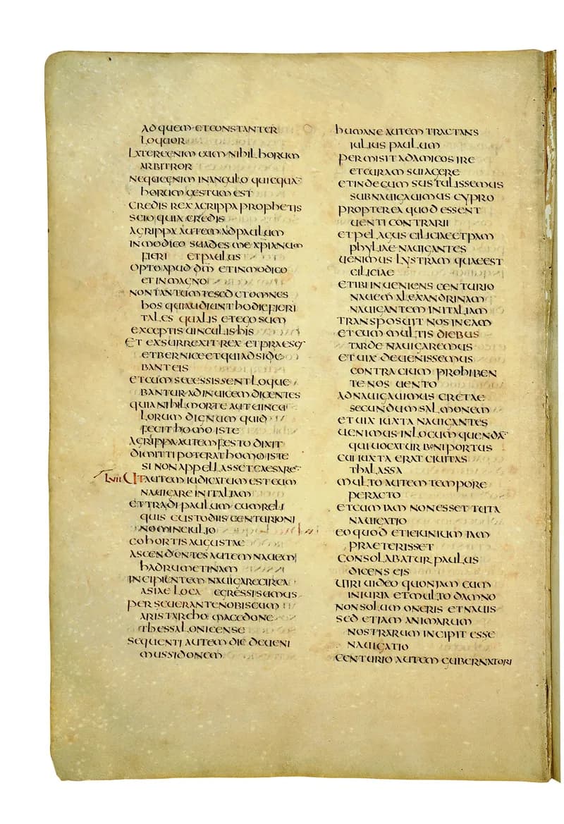 Codex Amiatinus, 1 Corinthians 2 (canvas 1862) by Master of the Codex Amiatinus (Monkwearmouth-Jarrow scriptorium) depicting 1 Corinthians 2