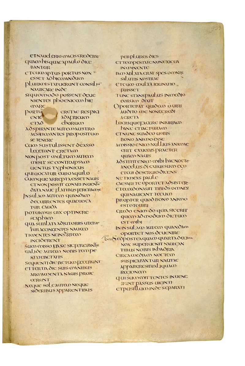 Codex Amiatinus, 1 Corinthians 3 (canvas 1863) by Master of the Codex Amiatinus (Monkwearmouth-Jarrow scriptorium) depicting 1 Corinthians 3