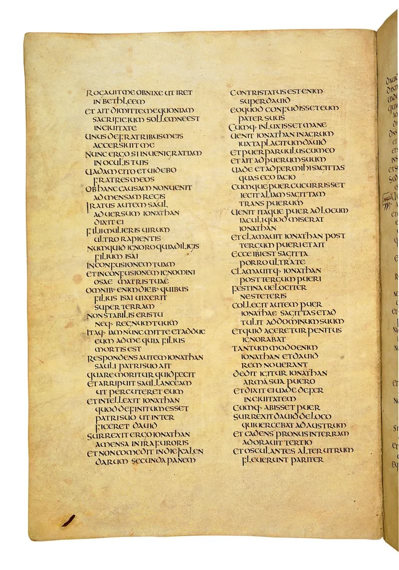 Codex Amiatinus, 1 Kings 16 (canvas 478) by Master of the Codex Amiatinus (Monkwearmouth-Jarrow scriptorium) depicting 1 Kings 16