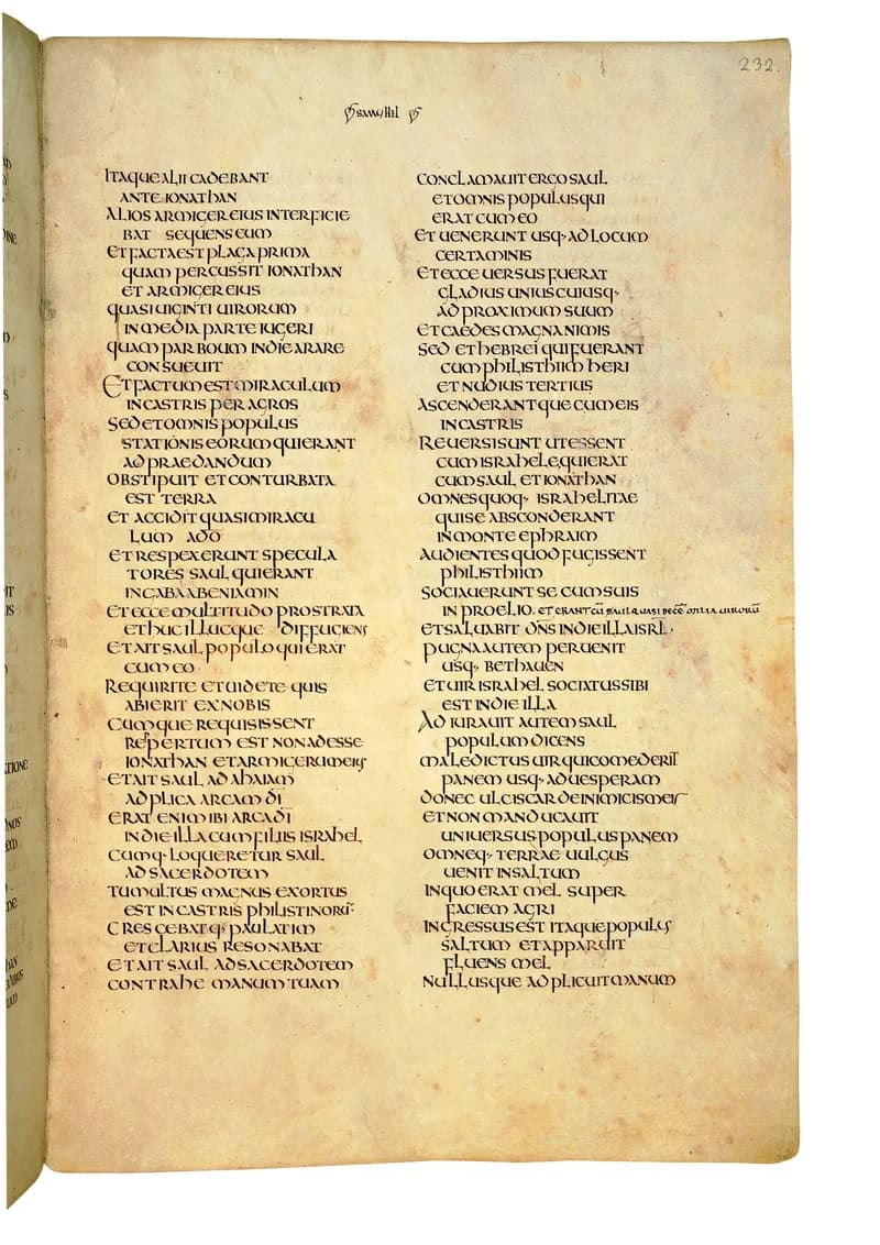 Codex Amiatinus, 1 Kings 5 (canvas 461) by Master of the Codex Amiatinus (Monkwearmouth-Jarrow scriptorium) depicting 1 Kings 5