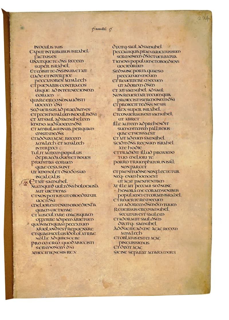 Codex Amiatinus, 1 Kings 8 (canvas 465) by Master of the Codex Amiatinus (Monkwearmouth-Jarrow scriptorium) depicting 1 Kings 8