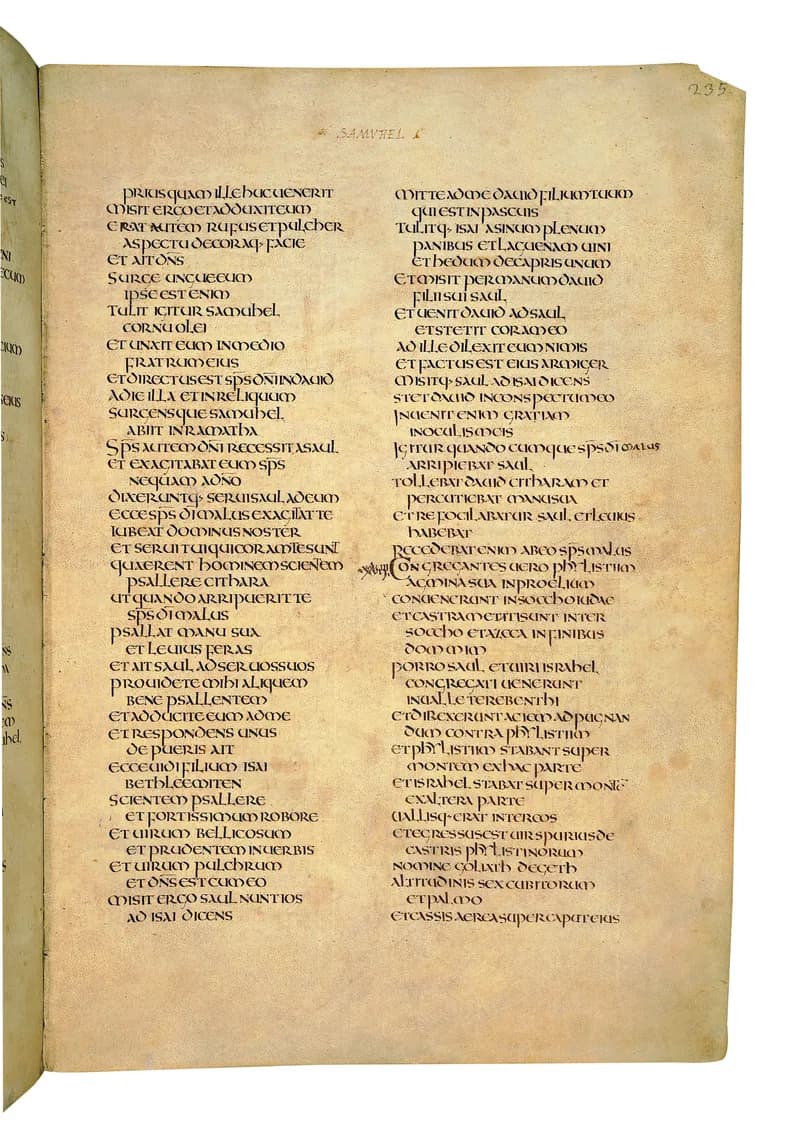 Codex Amiatinus, 1 Kings 9 (canvas 467) by Master of the Codex Amiatinus (Monkwearmouth-Jarrow scriptorium) depicting 1 Kings 9