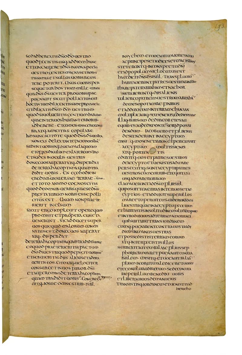 Codex Amiatinus, 1 Samuel 10 (canvas 383) by Master of the Codex Amiatinus (Monkwearmouth-Jarrow scriptorium) depicting 1 Samuel 10