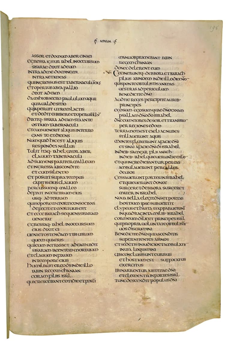 Codex Amiatinus, 1 Samuel 16 (canvas 393) by Master of the Codex Amiatinus (Monkwearmouth-Jarrow scriptorium) depicting 1 Samuel 16
