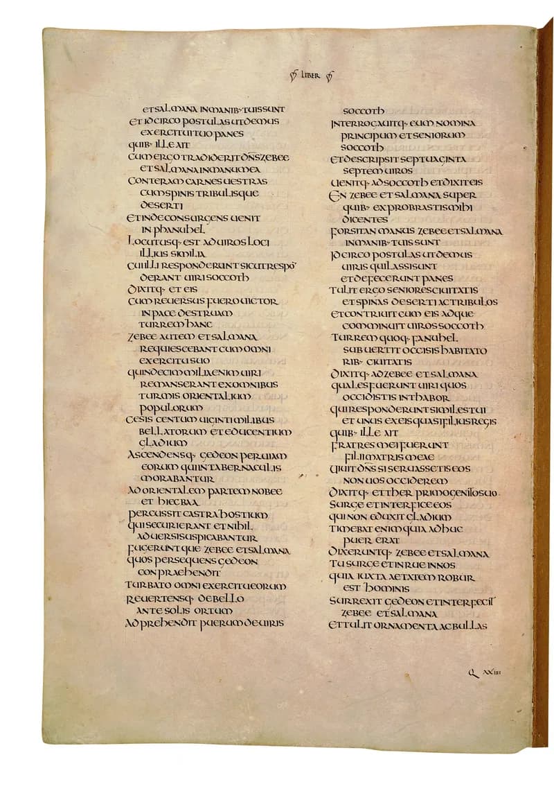 Codex Amiatinus, 1 Samuel 21 (canvas 400) by Master of the Codex Amiatinus (Monkwearmouth-Jarrow scriptorium) depicting 1 Samuel 21