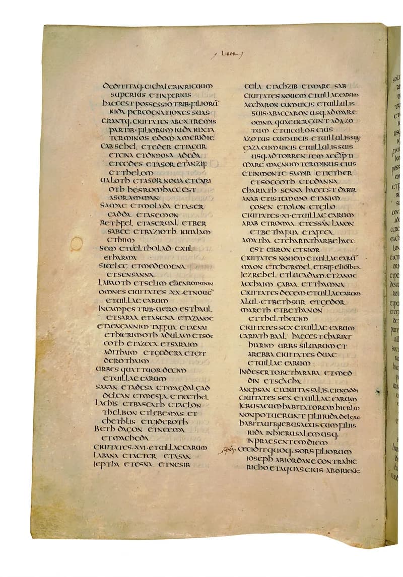 Codex Amiatinus, 1 Samuel 3 (canvas 372) by Master of the Codex Amiatinus (Monkwearmouth-Jarrow scriptorium) depicting 1 Samuel 3