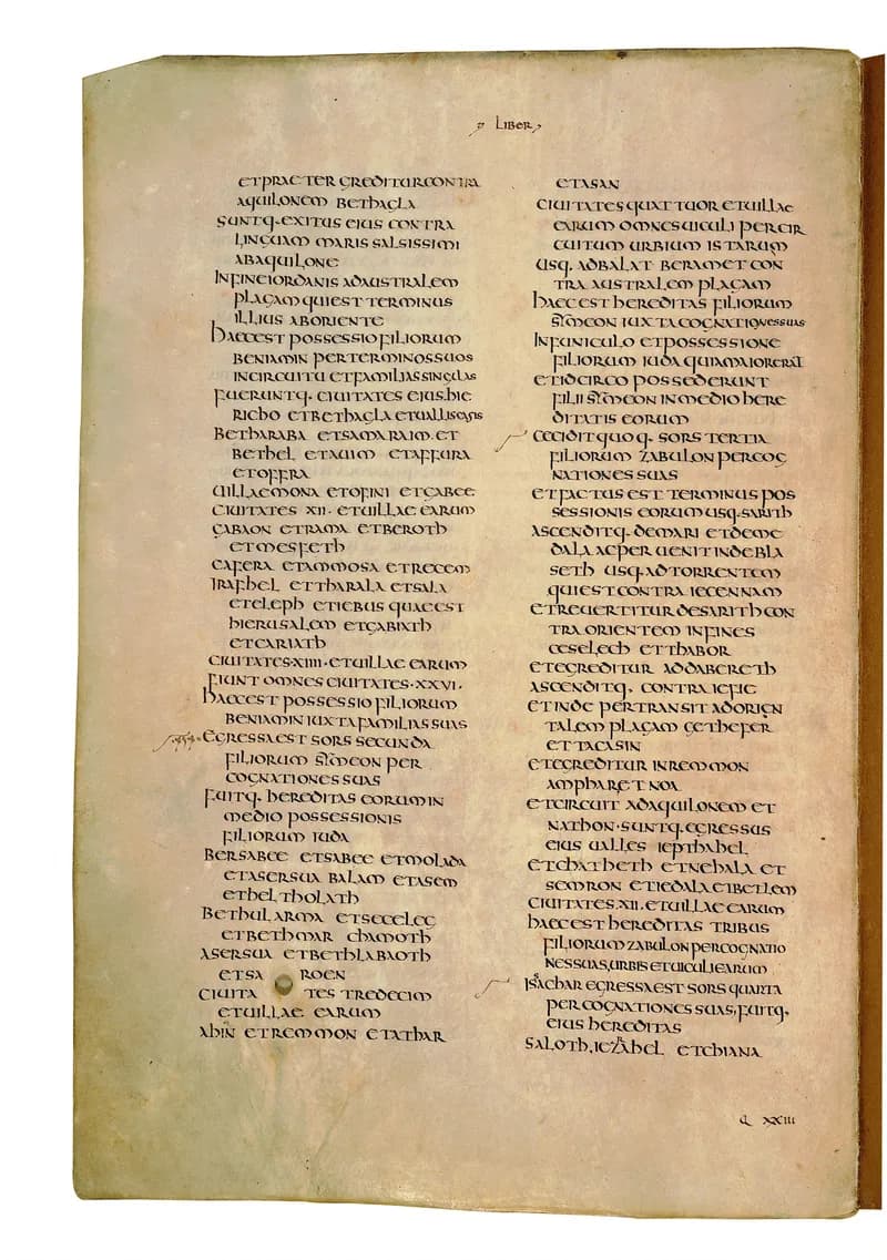 Codex Amiatinus, 1 Samuel 5 (canvas 376) by Master of the Codex Amiatinus (Monkwearmouth-Jarrow scriptorium) depicting 1 Samuel 5