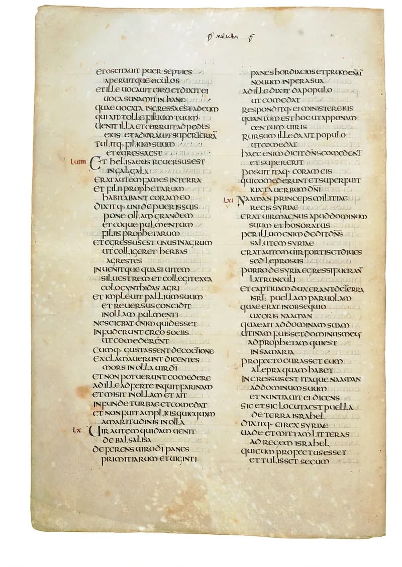 Codex Amiatinus, 2 Chronicles 27 (canvas 612) by Master of the Codex Amiatinus (Monkwearmouth-Jarrow scriptorium) depicting 2 Chronicles 27