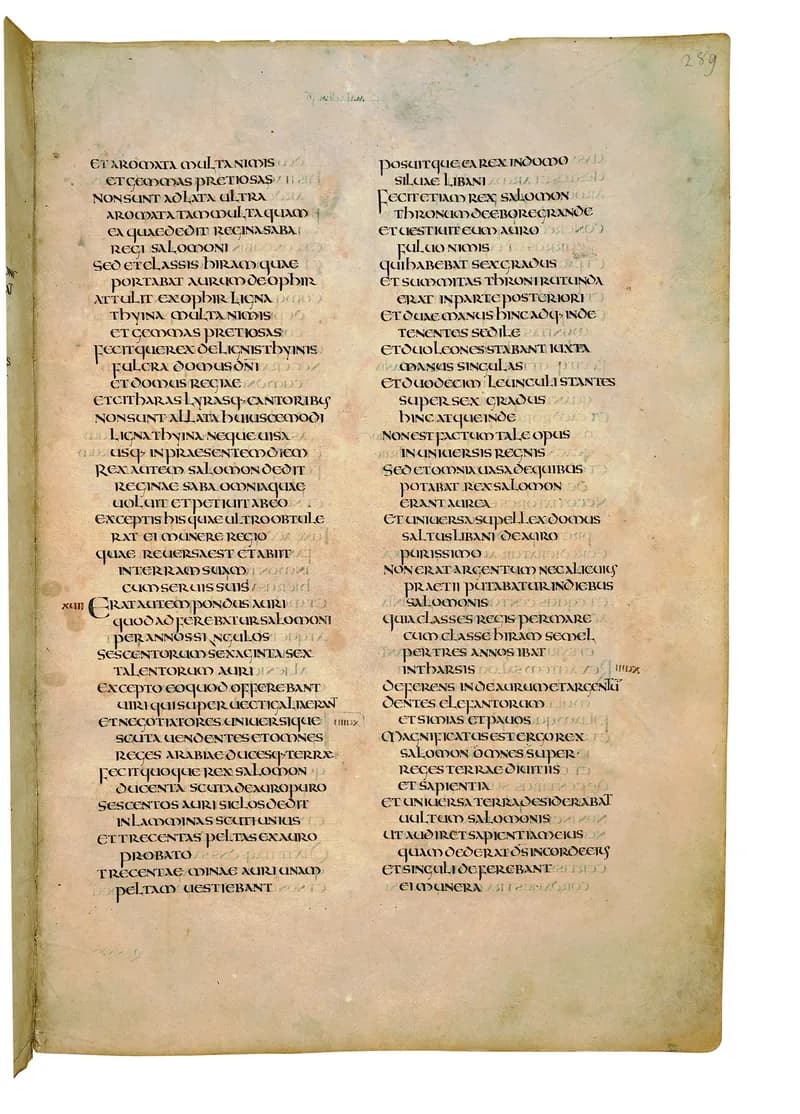 Codex Amiatinus, 2 Chronicles 3 (canvas 575) by Master of the Codex Amiatinus (Monkwearmouth-Jarrow scriptorium) depicting 2 Chronicles 3