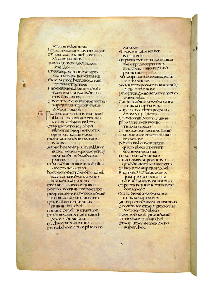 Codex Amiatinus, 2 Chronicles 5 (canvas 578) by Master of the Codex Amiatinus (Monkwearmouth-Jarrow scriptorium) depicting 2 Chronicles 5