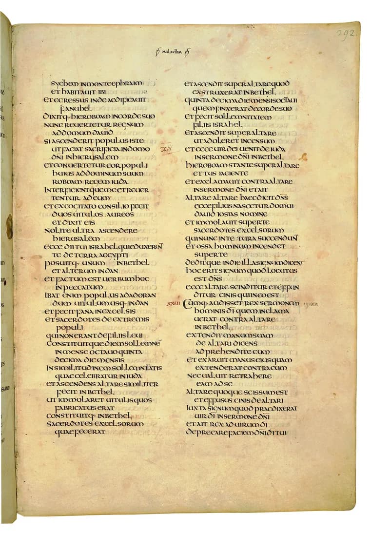 Codex Amiatinus, 2 Chronicles 7 (canvas 581) by Master of the Codex Amiatinus (Monkwearmouth-Jarrow scriptorium) depicting 2 Chronicles 7