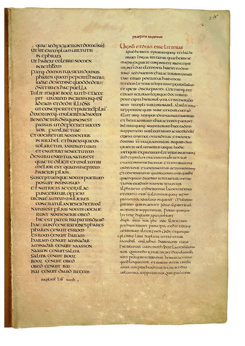 Codex Amiatinus, 2 Samuel 11 (canvas 433) by Master of the Codex Amiatinus (Monkwearmouth-Jarrow scriptorium) depicting 2 Samuel 11