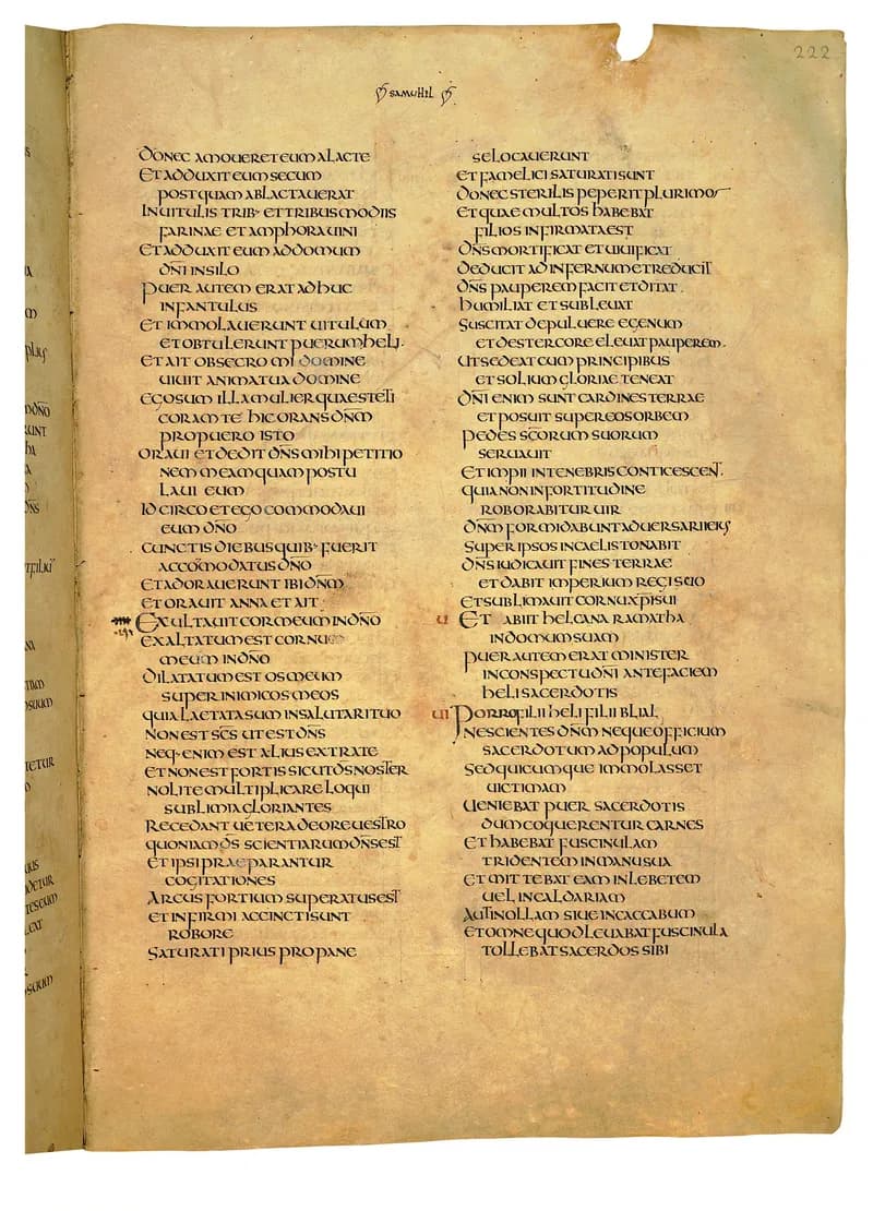 Codex Amiatinus, 2 Samuel 16 (canvas 441) by Master of the Codex Amiatinus (Monkwearmouth-Jarrow scriptorium) depicting 2 Samuel 16
