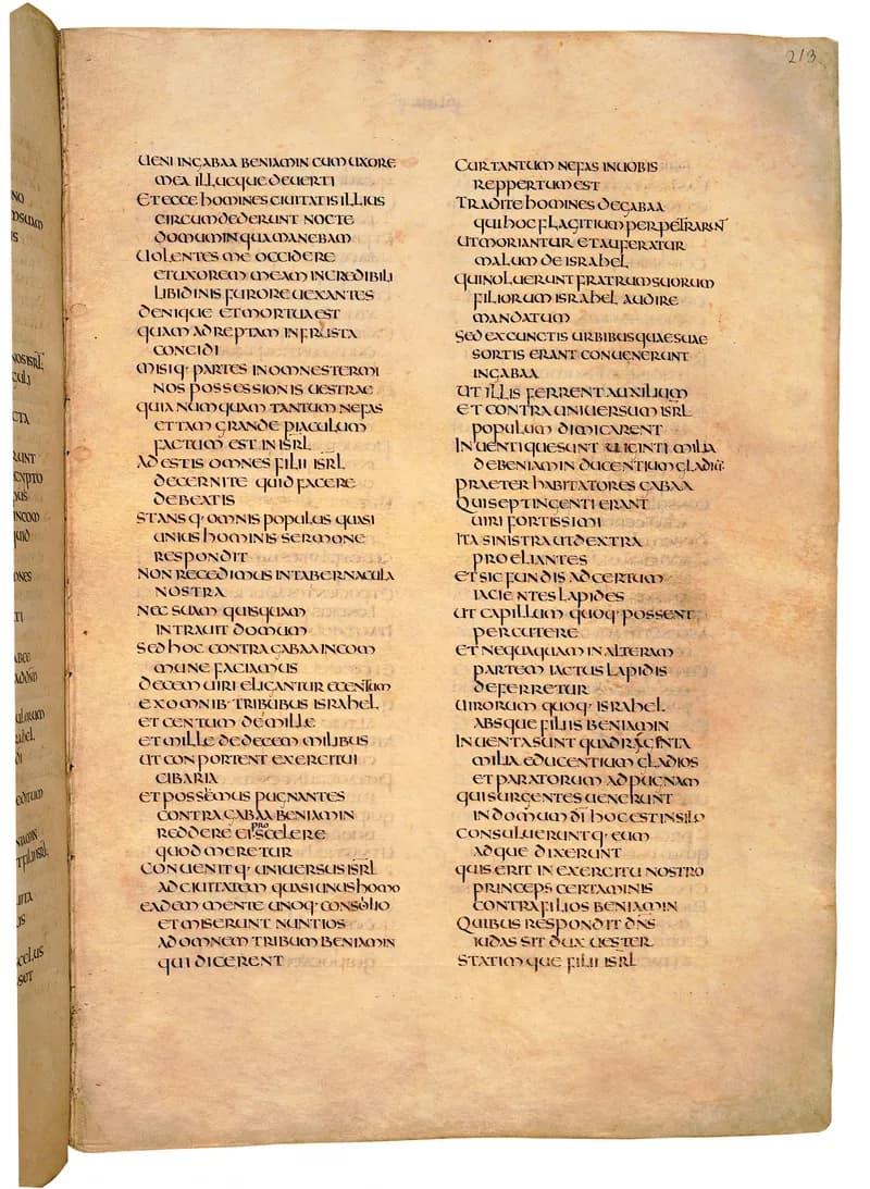 Codex Amiatinus, 2 Samuel 5 (canvas 423) by Master of the Codex Amiatinus (Monkwearmouth-Jarrow scriptorium) depicting 2 Samuel 5
