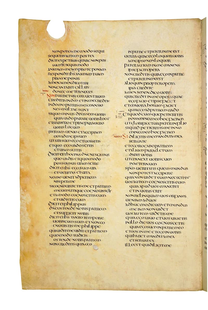 Codex Amiatinus, Acts 1 (canvas 1792) by Master of the Codex Amiatinus (Monkwearmouth-Jarrow scriptorium) depicting Acts 1