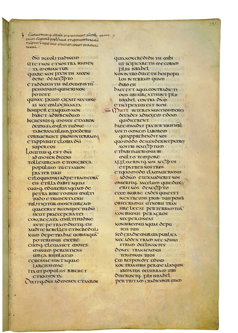 Codex Amiatinus, Deuteronomy 13 (canvas 259) by Master of the Codex Amiatinus (Monkwearmouth-Jarrow scriptorium) depicting Deuteronomy 13