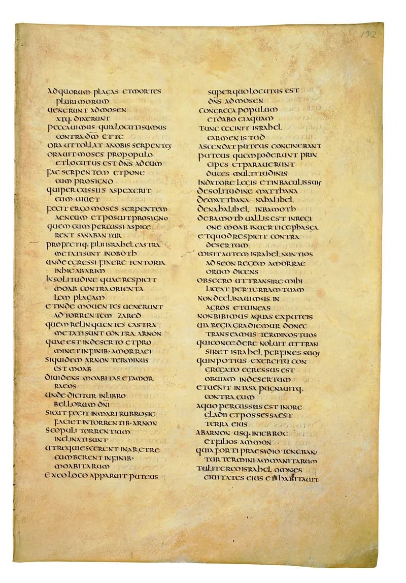 Codex Amiatinus, Deuteronomy 14 (canvas 261) by Master of the Codex Amiatinus (Monkwearmouth-Jarrow scriptorium) depicting Deuteronomy 14