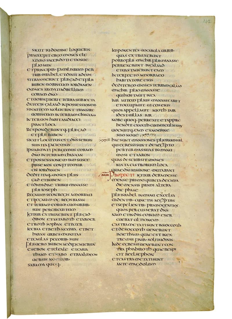 Codex Amiatinus, Deuteronomy 27 (canvas 281) by Master of the Codex Amiatinus (Monkwearmouth-Jarrow scriptorium) depicting Deuteronomy 27