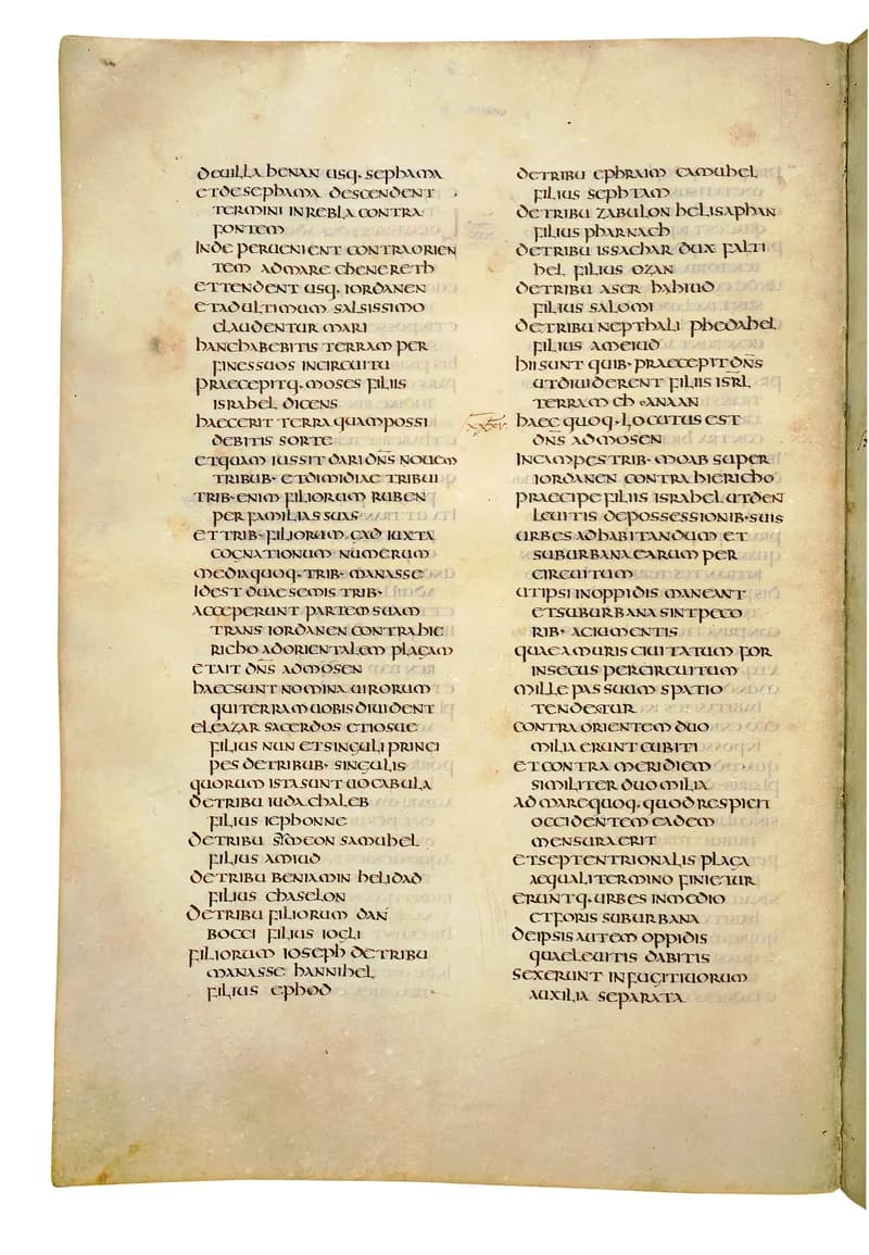 Codex Amiatinus, Deuteronomy 29 (canvas 284) by Master of the Codex Amiatinus (Monkwearmouth-Jarrow scriptorium) depicting Deuteronomy 29