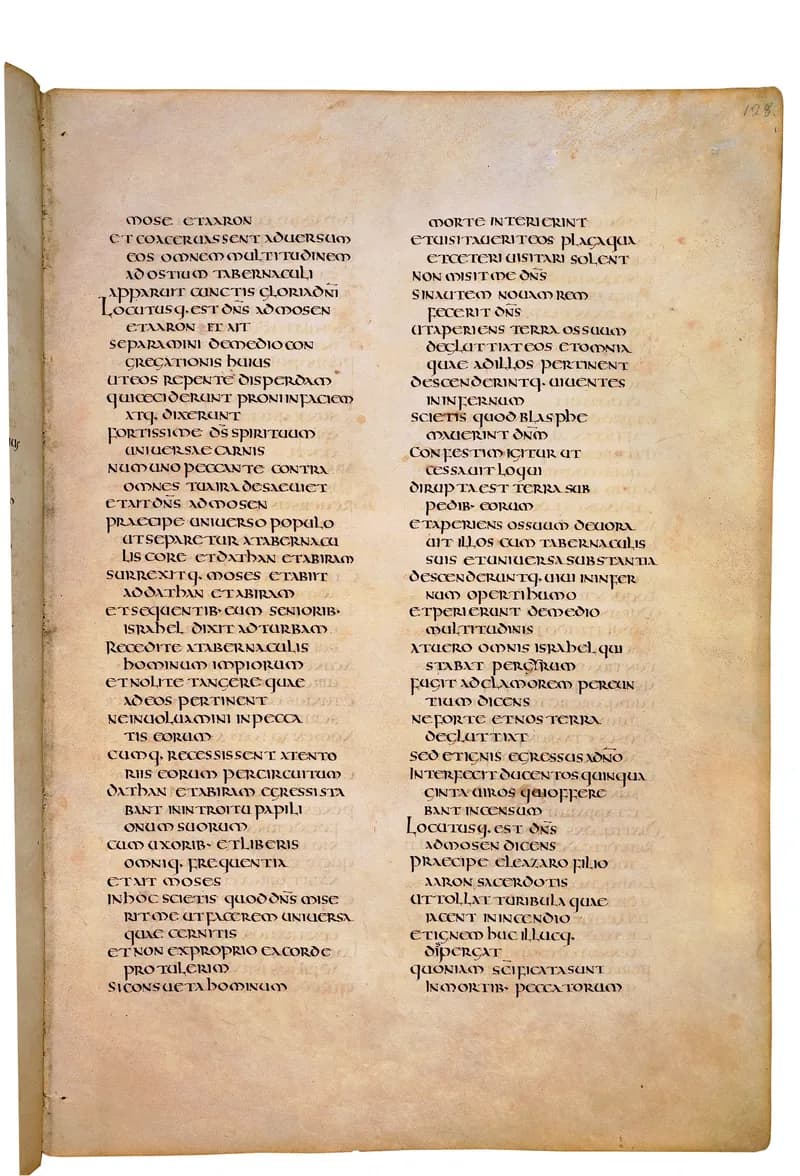 Codex Amiatinus, Deuteronomy 9 (canvas 253) by Master of the Codex Amiatinus (Monkwearmouth-Jarrow scriptorium) depicting Deuteronomy 9
